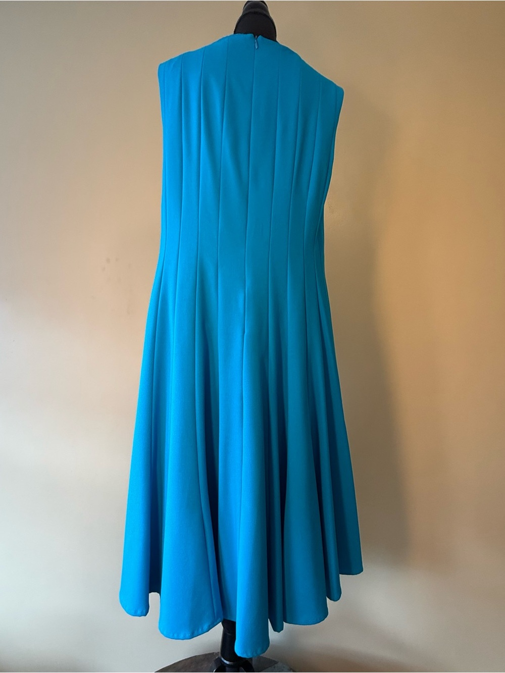 Calvin Klein Turquoise Blue Fit & Flare Dress Sleeveless Size 16W - Picture 4 of 9